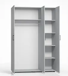 Шафа гардеробна ОП-907 Orange-Line 1350х500х2000 Сіра мишка - мініатюра 2