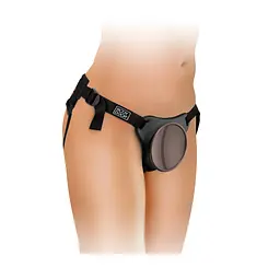 Страпон King Cock Elite Comfy Silicone Body Dock Kit 21 см коричневий - мініатюра 5