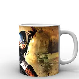 Кухоль GeekLand Captain America щит CA.02.059 330 мл білий - мініатюра 3