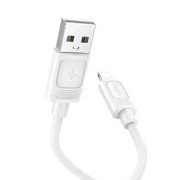 Кабель HOCO X122 Benefit silicone charging data cable iP білий - мініатюра 3