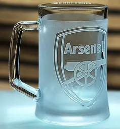 Пивний келих 660 мл ФК Арсенал Arsenal з гравіюванням подарунок для фаната футбольний кухоль - мініатюра 2