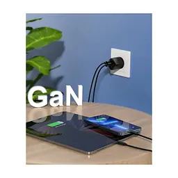 Зарядное устройство для Choetech GaN USB-A/USB-C 33W QC3.0/PD/PPS (PD5006-EU-BK) - миниатюра 4