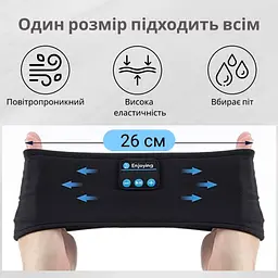 Пов'язка на голову із навушниками Inspire Headband Grey (Hebagr) - мініатюра 3
