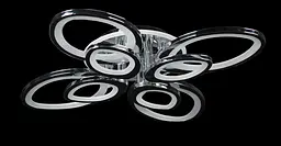 Люстра стельова LED Splendid Ray LK232/4+4+A, 75 см, 8 ламп, пульт, димер, білий метал, акрил, сучасний стиль для дому
