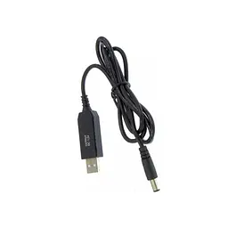 Кабель для роутера від павербанку чорний USB to DC 12V DC 5,5x2,1мм - мініатюра 3