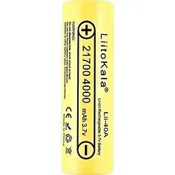 Акумулятор LiitoKala 21700 4000mAh Li-ion 1шт (Lii-40A) [173785] - мініатюра 2