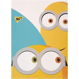 Папка-куток YES Minions A4 3 фігурні відділення (491942)