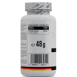 N-ацетил L-цистеїн MST Nutrition NAC, 60 капсул для захісту печінки та виведення токсинів - мініатюра 3