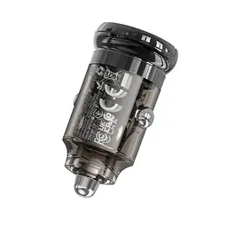 Автомобільний зарядний пристрій HOCO Z53A Vision PD30W+QC3.0 transparent чорний
