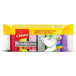 Губка кухонна CHISTO 6шт Асорті