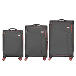 2E Набір валіз 2E, Trek, (L+M+S), TSA, 4 колеса, + 3 рюкзаки Cabin (2E-BPET-CABIN-BK), поліестр, сірий - мініатюра 4