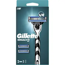 Станок для гоління Gillette Mach3 з 2 змінними картриджами чоловічий - мініатюра 2