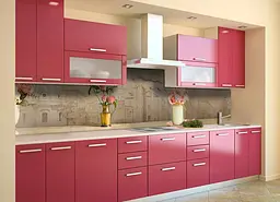Кухонний фартух Троянди в вазах вінілова наклейка ПВХ 3д вантажу Бежевий 60х200 см Happy Pocket Z180710 - мініатюра 3