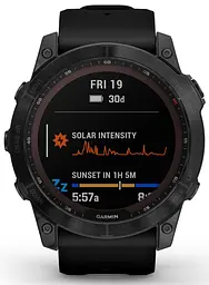 Смарт-годинник Garmin Fenix 7X Sapphire Solar Edition Black DLC Titanium with Black Band (010-02541-22/23) [67894] - мініатюра 2