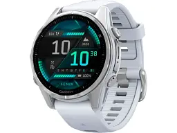 Спортивний годинник Garmin Fenix 8 43mm AMOLED Silver with Whitestone Silicone Band (010-02903-00)