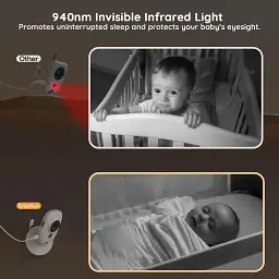 Відеоняня Boifun VB616 для дітей з нічним баченням 720P 4 дюйми двосторонній зв'язок до 300 метрів - мініатюра 3