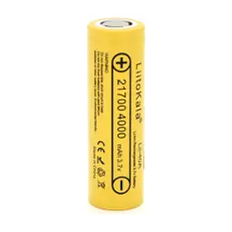 Акумулятор 21700 4000mah (4000-4300mah), 25A, 3.7V (2.5-4.2V), Yellow, PVC BOX Liitokala (Lii-40A / 23385)