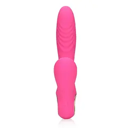 Вібратор-кролик Loveline Tongue Flickering and Heating, 21,5 см (рожевий) - мініатюра 2