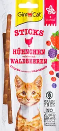 Ласощі для котів GimCat Superfood Duo-Sticks з куркою та лісовим ягодами, 15 г - мініатюра 3
