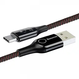 Кабель Baseus Light Intelligent Power-Off Cable USB to Type-C 3A 1m CATCD-01 Black - мініатюра 2