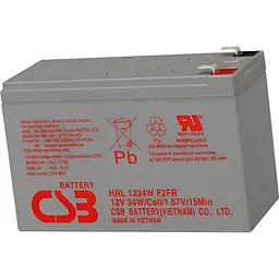 Акумулятор CSB AGM 12V [12V/9Ah/108Wh] [HRL1234WF2FR] [112293] - мініатюра 2