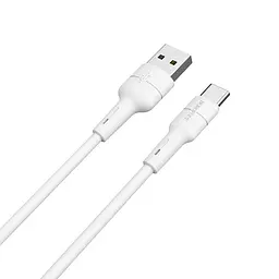 Кабель BOROFONE BX30 USB to Type-C, 3A, 1m, silicone, TPE connectors, Білий