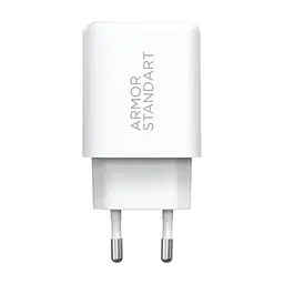 Зарядний пристрій Armorstandart 1xUSB-C PD25W + 1xUSB QC3.0 GaN white (ARM87066) - мініатюра 7