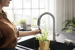 Змішувач Hansgrohe Aqittura M91 FilterSystem 210 1jet pull-out кухонний 76803800 Stainless Steel Finish, Нержавіюча сталь - мініатюра 3