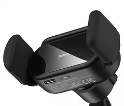 Автомобільний тримач холдер Baseus Steel Cannon pro Solar Electric Car Mount SUGP010001 Black - мініатюра 7