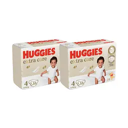 Підгузки Huggies Extra Care Jumbo 4 (8-16 кг), 66 шт. (33 шт. x 2 шт.)