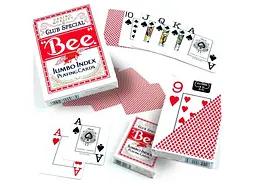 Карти гральні United States Playing Card Company Bee Jumbo Index (red) (BeJIRB-1) - мініатюра 6