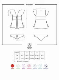 Комплект білизни Obsessive 868-BAB-1 L/XL чорний - мініатюра 7