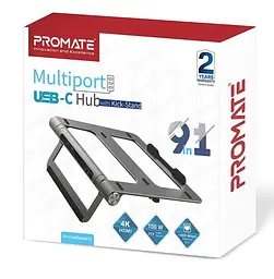 USB-Хаб Promate на 9 портів (primebase-c.grey) - мініатюра 2