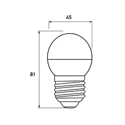 Лампочка Eurolamp LED ECO серия "P" G45 7W 700Lm E27 4000K (LED-G45-07274(P)) - мініатюра 3