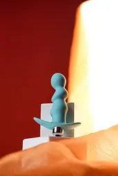 Анальна пробка ToDo Anal Vibro Plug Bland 12 см (бірюзовий) - мініатюра 15