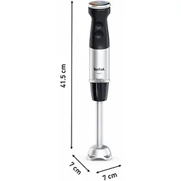 Блендер заглибний 2в1 Tefal Quickchef+ 1000 Вт чаша 800 мл чопер 500 мл турборежим сріблясто-чорний (HB672830) - мініатюра 2