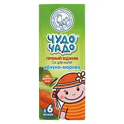 Упаковка соку Чудо-чадо Яблуко-Морква 3.6 л (200 мл x 18 шт.) - мініатюра 2