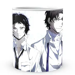 Кухоль GeekLand Bungou Stray Dogs Проза Бродячих Псів Рампо Акутагава Дазай Чуя BSD 06 330 мл білий - мініатюра 2