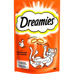 Ласощі для котів Dreamies з куркою 60 г