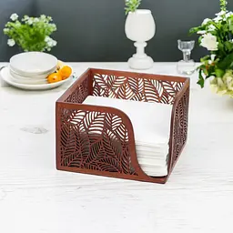 Дерев'яна серветниця VANZA LEAF mahogany - S (14 см) - мініатюра 3