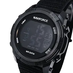 Наручний годинник чоловічий NaviForce Europe Armor Black 2 ремінці Чорний (3595) - мініатюра 2