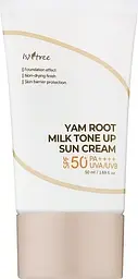 Сонцезахисний крем з тональною дією 50 мл Isntree Yam Root Milk Tone Up Sun Cream SPF/СПФ 50+ PA++++ - мініатюра 1