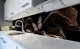Кухонний фартух Метелик та шовк вінілова для кухні 65х250 см метелик Тварини Чорний Happy Pocket Z184856 - мініатюра 5