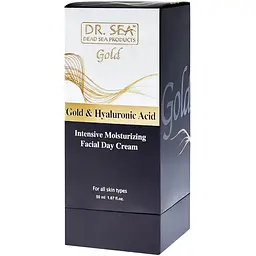 Глибоко зволожувальний регенерувальний крем для обличчя Dr. Sea Gold із золотом і гіалуронаном 50 мл (501408) - мініатюра 3