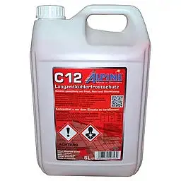 Антифриз Alpine C12 Langzeitkuhlerfrostschutz ready-mix -36 ° C червоний 5л