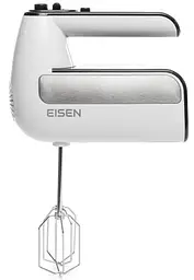 Міксер Eisen EHM-415W White 450W ручний 5 швидкостей турбо режим винчики гаки для замісу тесту захист від перегріву - мініатюра 2