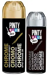 Фарба-аерозоль хром-ефект ART & CRAFT Золото 200 мл PINTYPLUS - мініатюра 2