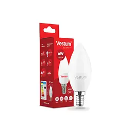 Лампочка Vestum C37 6W 4100K 220V E14 (1-VS-1303) - мініатюра 2