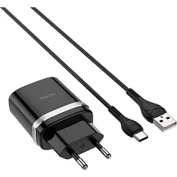 Зарядний пристрій HOCO C12Q Smart USB QC 3.0 + кабель USB-A — USB-C 18 Вт чорний (6931474716293) - мініатюра 6
