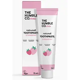 Детская зубная натуральная паста The Humble Co. Kids Strawberry с фтором, клубника, 75 мл
